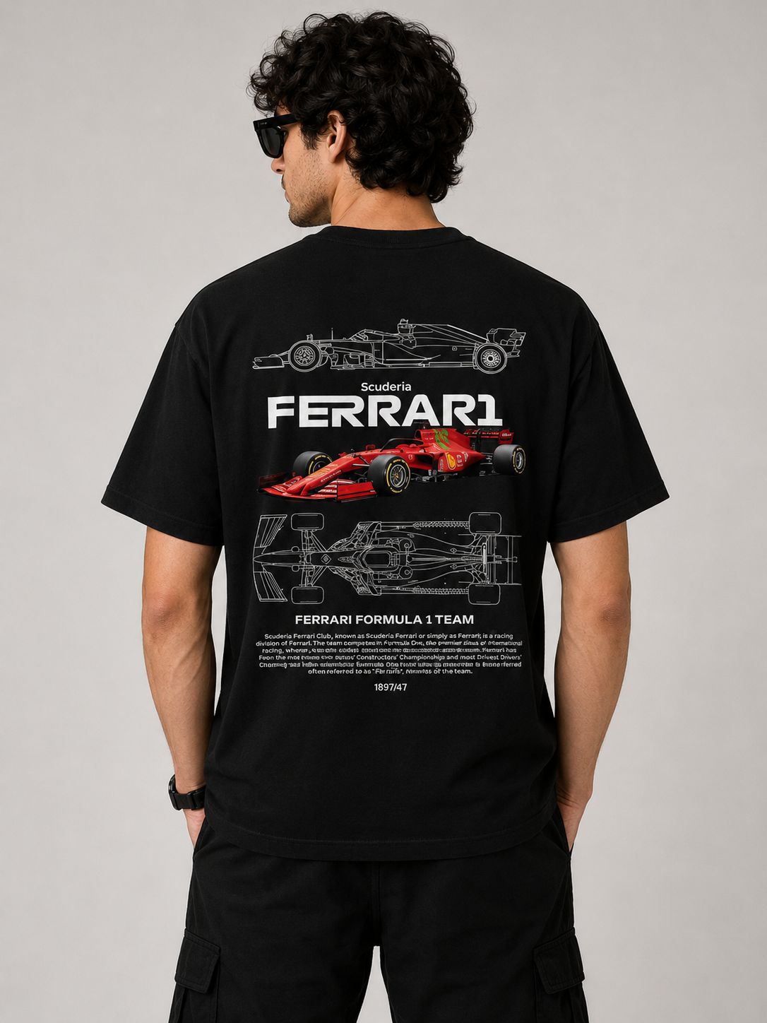 Scuderia Ferrari F1 Oversized Tee - Back View