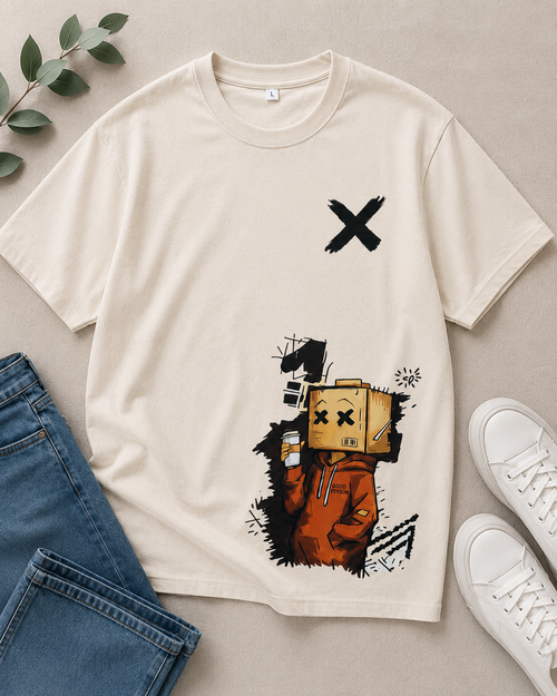 Good Person Box Head Graphic Tee - Front Side View