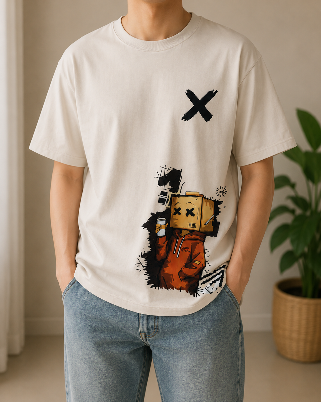 Good Person Box Head Graphic Tee - Front View