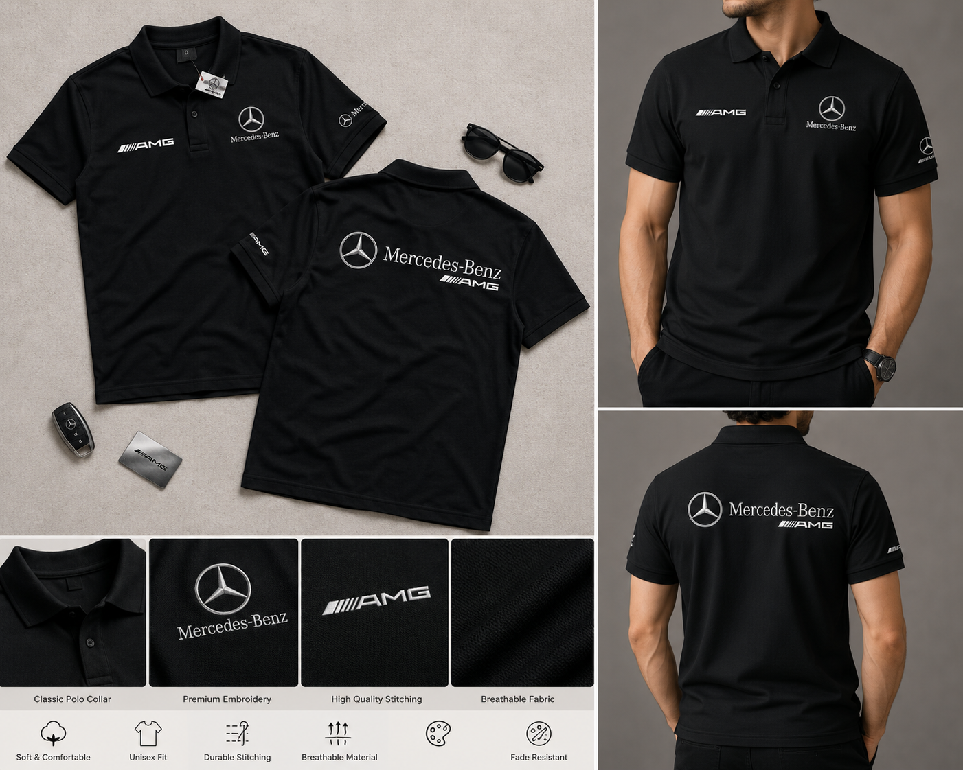 Mercedes-Benz AMG Oversized Tee - Polo Mockup